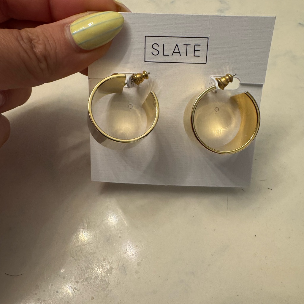 Thick Gold Hoop Earrings Modern